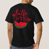 Hallo Sommer Watermelon Slice Design T-Shirt (Rückseite)