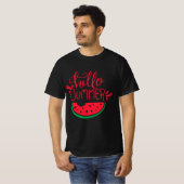 Hallo Sommer Watermelon Slice Design T-Shirt (Vorne ganz)