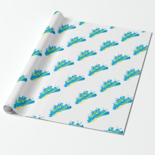 Hallo Sommer, Waves Graphic, Cool White Geschenkpapier