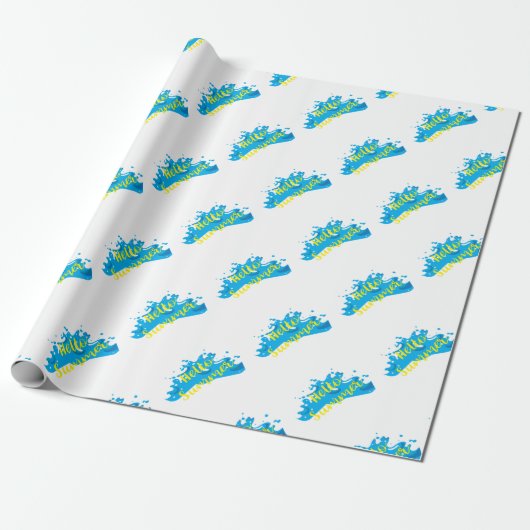 Hallo Sommer, Waves Graphic, Cool White Geschenkpapier (Ungerollt)