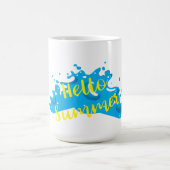 Hallo Sommer, Waves Graphic, Cool White Kaffeetasse (Mittel)