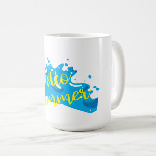 Hallo Sommer, Waves Graphic, Cool White Kaffeetasse