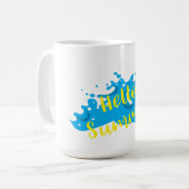 Hallo Sommer, Waves Graphic, Cool White Kaffeetasse (Vorderseite Links)
