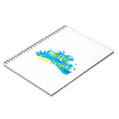Hallo Sommer, Waves Graphic, Cool White Notizblock (Linke Seite)