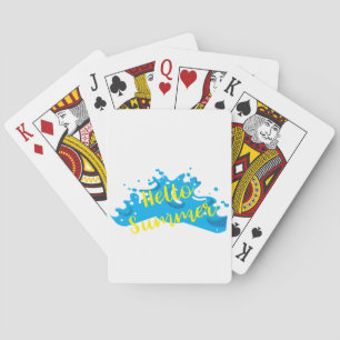 Hallo Sommer, Waves Graphic, Cool White Spielkarten