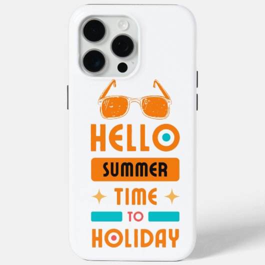 Hallo Sommer, Zeit zum Urlaub Case-Mate iPhone Hülle (Rückseite)