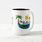 Hallo Sommer Zweifarbige Tasse (VorderseiteRechts)