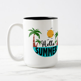 Hallo Sommer Zweifarbige Tasse