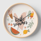 Hallo Sommerangebot Niedliches Kinderzimmer Kinder Uhr (Vorderseite)