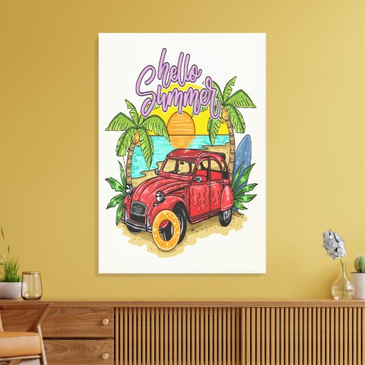 Hallo Sommerarbeit 2024 Leinwanddruck (Insitu (Wohnzimmer))