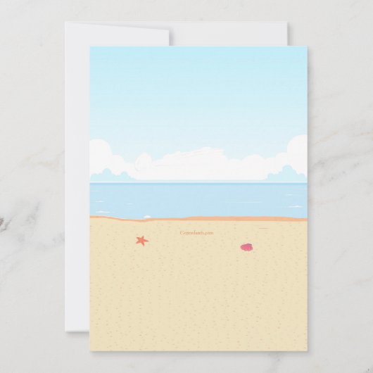 Hallo Sommercharakter Einladung (Rückseite)