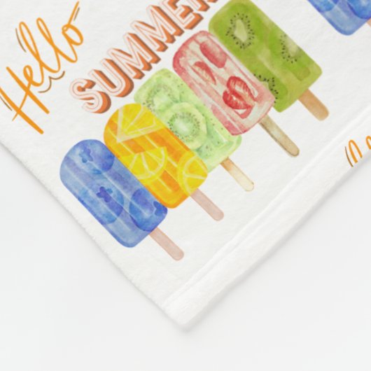 hallo Sommereis Fleecedecke (Ecke)