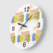 hallo Sommereis Große Wanduhr (Winkel)