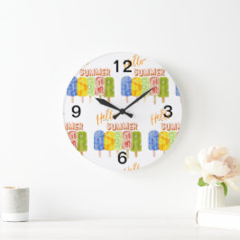 hallo Sommereis Große Wanduhr