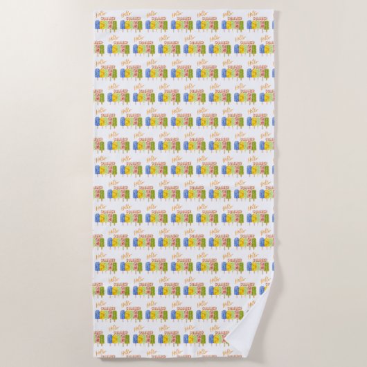 hallo Sommereis Strandtuch (Vorderseite)