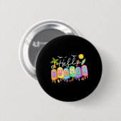 Hallo Sommerferien Eiscreme Eis am Stiel Button (Vorne & Hinten)