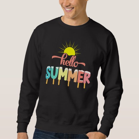 Hallo Sommerferien Ice Lolly Ice Sweatshirt (Vorderseite)