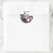 Hallo Sommerferien Runder Aufkleber (Tasche)