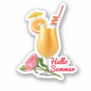 Hallo Sommerkontur Aufkleber