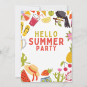 hallo sommerliche Party Einladung (Rückseite)