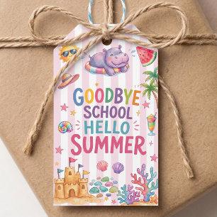 Hallo Sommerparty-Streifen Geschenkanhänger