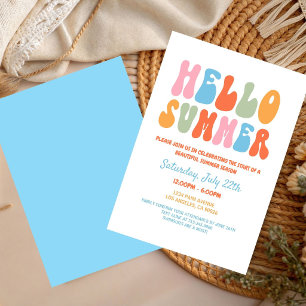 Hallo Sommerparty, Tropische Schulabschluss-Party Einladung