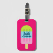 Hallo Sommerpause Eisreise Gepäck Tag Gepäckanhänger (Vorderseite Vertikal)