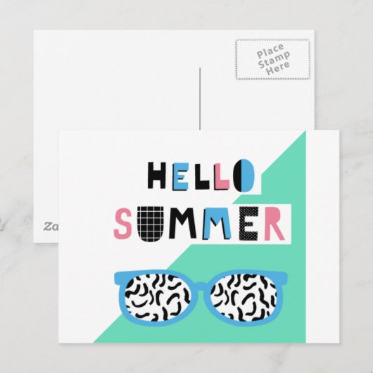 Hallo Sommerpostkarten Postkarte (Vorne/Hinten)