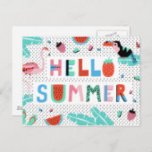 Hallo Sommerpostkarten Postkarte (Vorne/Hinten)