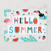Hallo Sommerpostkarten Postkarte (Vorderseite)