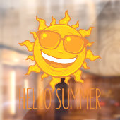 Hallo Sommersonne mit Sonnenbrille Fensteraufkleber (Blatt 2)