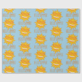 Hallo Sommersonne mit Sonnenbrille Geschenkpapier (Flach)