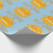 Hallo Sommersonne mit Sonnenbrille Geschenkpapier (Ecke)