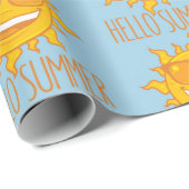 Hallo Sommersonne mit Sonnenbrille Geschenkpapier (Rolleneckpunkt)