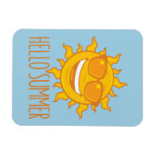 Hallo Sommersonne mit Sonnenbrille Magnet (Horizontal)