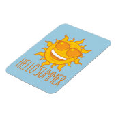 Hallo Sommersonne mit Sonnenbrille Magnet (Linke Seite)