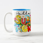 Hallo Sommerstimmung tropische Früchte Zweifarbige Tasse (Links)