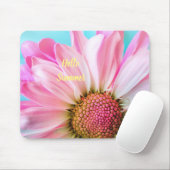 Hallo Sommertext mit Blume Mousepad (Mit Mouse)