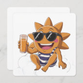 Hallo Sommerurlaub Einladung (Vorne/Hinten)