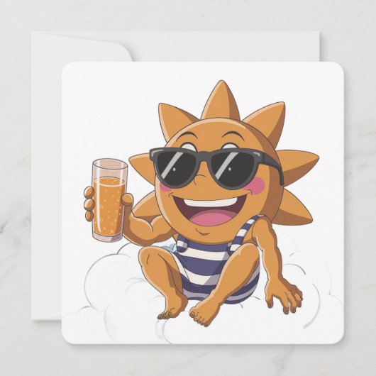 Hallo Sommerurlaub Einladung (Vorderseite)