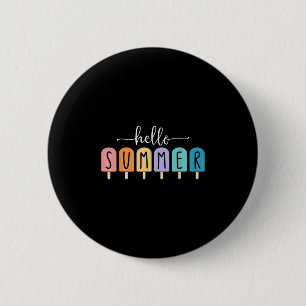 Hallo Sommerurlaub Eiscreme Popsicle Ice Lolly Button