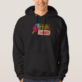 Hallo Sommerurlaub Eiscreme Popsicle Ice Lolly Hoodie