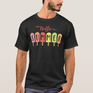 Hallo Sommerurlaub Eiscreme Popsicle Ice Lolly T-Shirt