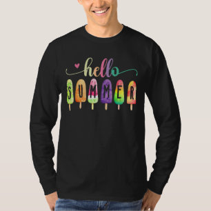 Hallo Sommerurlaub Eiscreme Popsicle Ice Lolly T-Shirt