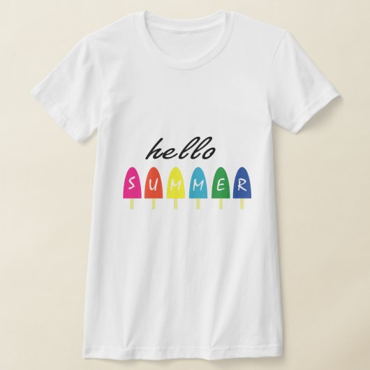 Hallo Sommerurlaub Eiscreme Popsicle Ice Lolly T-Shirt (Ablage )