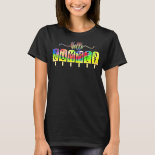 Hallo Sommerurlaub Eiscreme Popsicle Ice Lolly T-Shirt