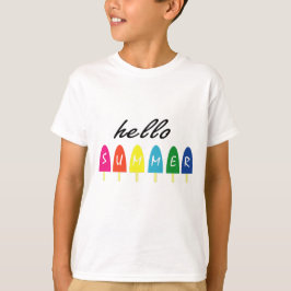 Hallo Sommerurlaub Eiscreme Popsicle Ice Lolly T-Shirt