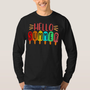 Hallo Sommerurlaub Eiscreme Popsicle Ice Lolly T-Shirt