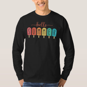 Hallo Sommerurlaub Eiscreme Popsicle Ice Lolly T-Shirt