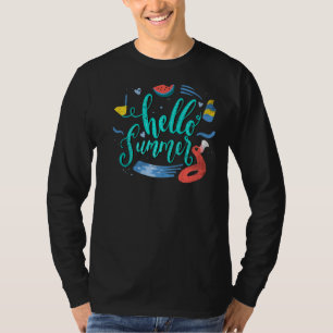 Hallo Sommerurlaub Eiscreme Popsicle Ice Lolly T-Shirt